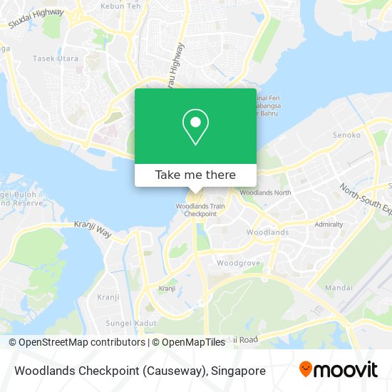 Woodlands Checkpoint (Causeway) map