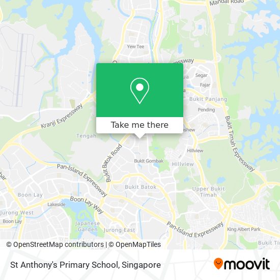 St Anthony's Primary School map