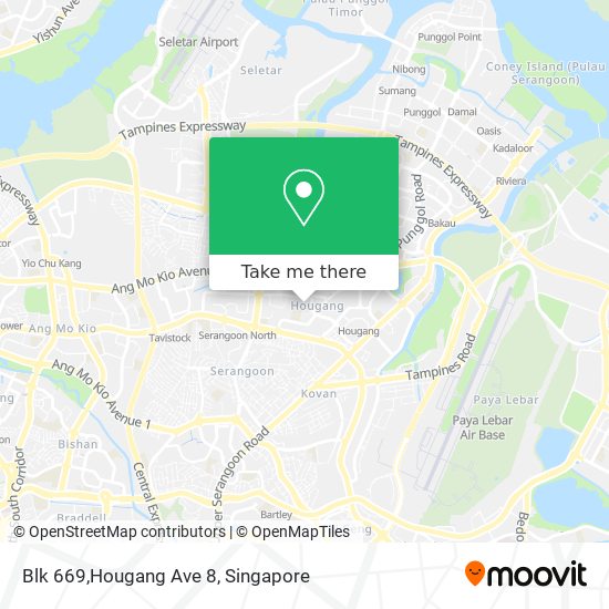 Blk 669,Hougang Ave 8 map