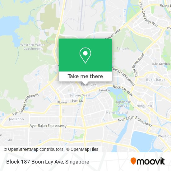 Block 187 Boon Lay Ave map