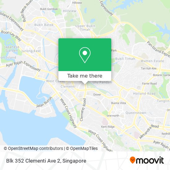 Blk 352 Clementi Ave 2 map