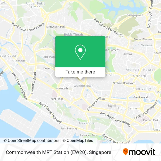 Commonwealth MRT Station (EW20) map