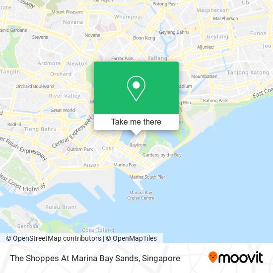 The Shoppes At Marina Bay Sands map