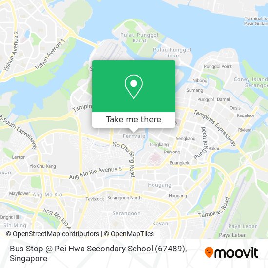 Bus Stop @ Pei Hwa Secondary School (67489) map