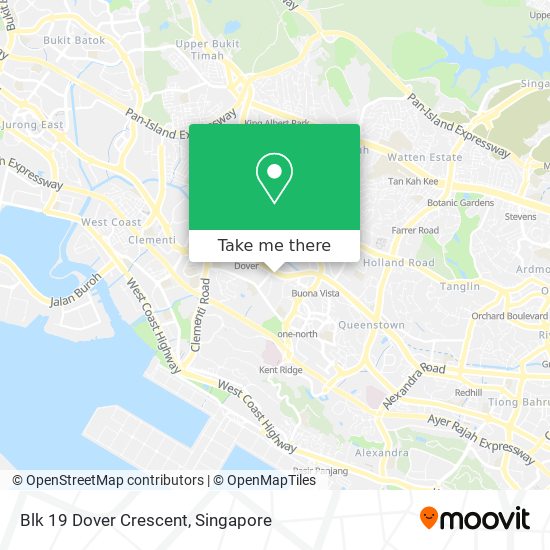 Blk 19 Dover Crescent map