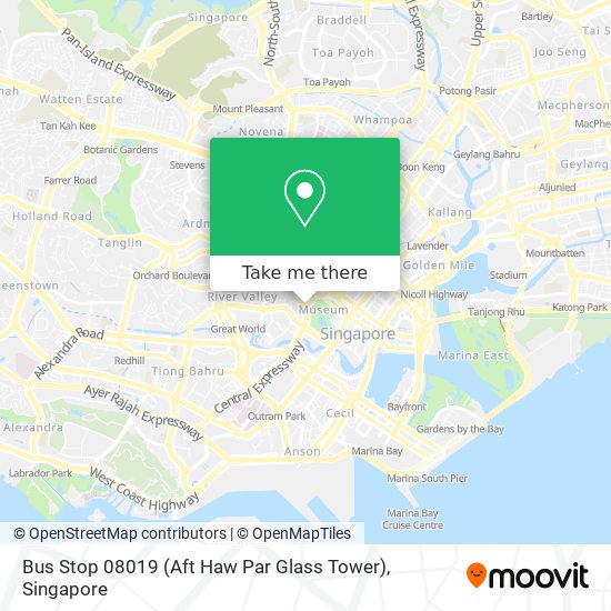 Bus Stop 08019 (Aft Haw Par Glass Tower)地图