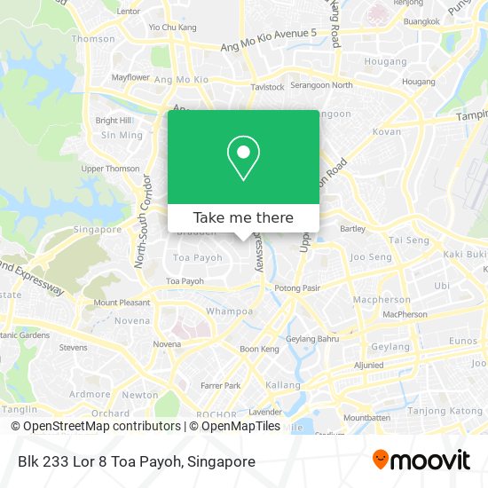 Blk 233 Lor 8 Toa Payoh map