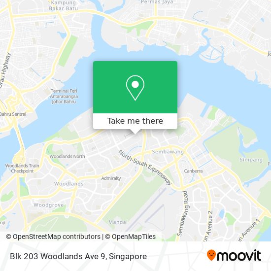 Blk 203 Woodlands Ave 9地图