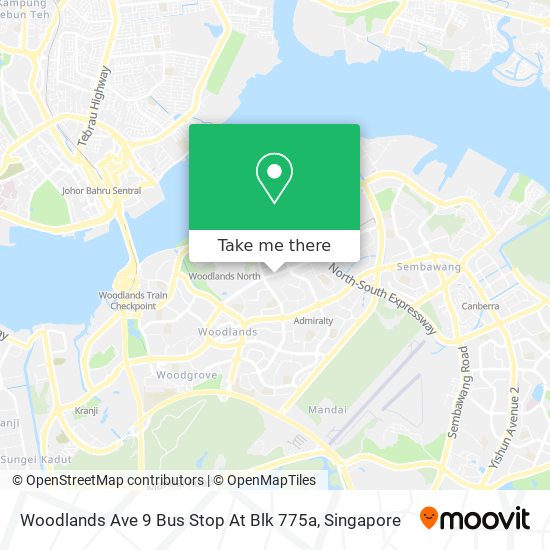 Woodlands Ave 9 Bus Stop At Blk 775a map