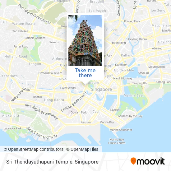 Sri Thendayuthapani Temple map