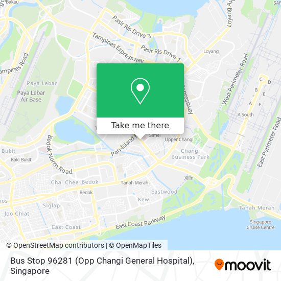 Bus Stop 96281 (Opp Changi General Hospital)地图