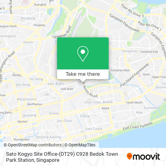 Sato Kogyo Site Office-(DT29) C928 Bedok Town Park Station map