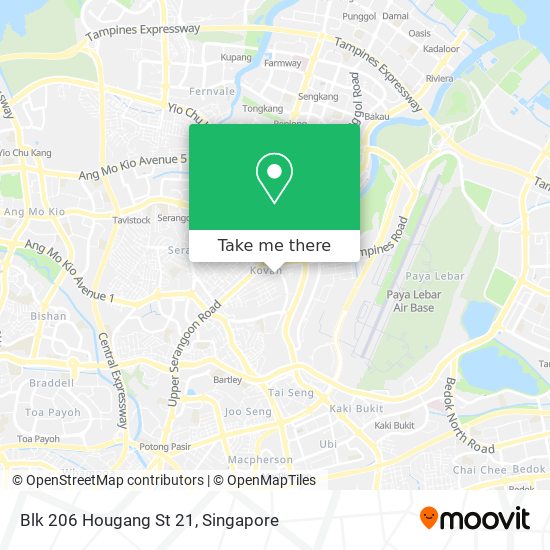 Blk 206 Hougang St 21地图