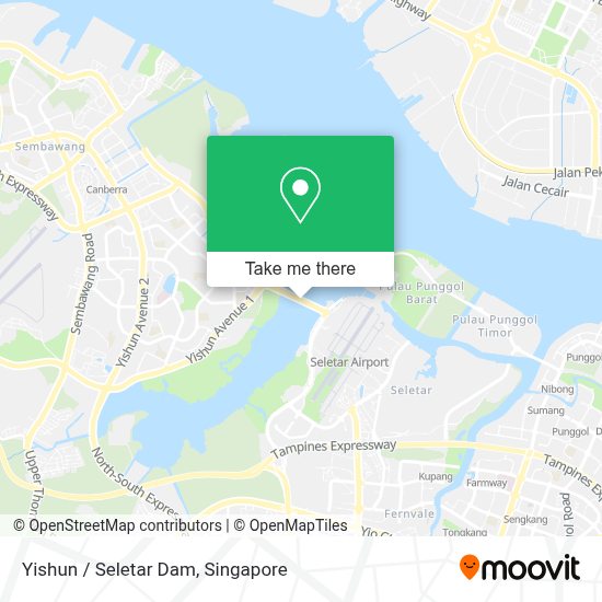 How to get to Yishun / Seletar Dam in Northwest by bus or metro?