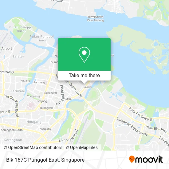 Blk 167C Punggol East map