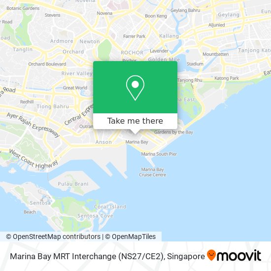 Marina Bay MRT Interchange (NS27 / CE2) map