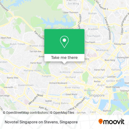 Novotel Singapore on Stevens map