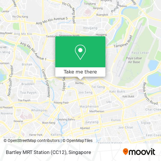 Bartley MRT Station (CC12) map