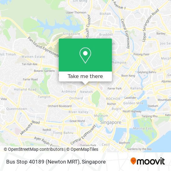 Bus Stop 40189 (Newton MRT) map