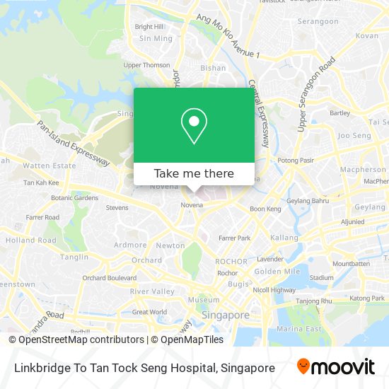 Linkbridge To Tan Tock Seng Hospital map