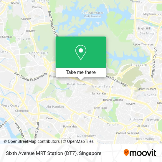 Sixth Avenue MRT Station (DT7)地图