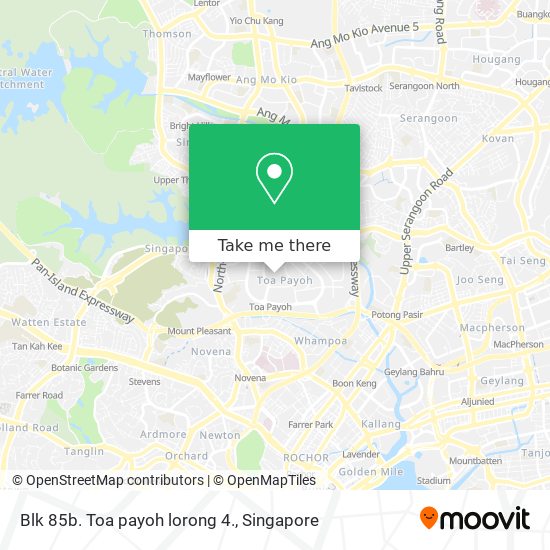 Blk 85b. Toa payoh lorong 4.地图