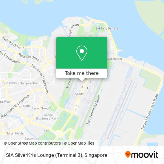 SIA SilverKris Lounge (Terminal 3) map