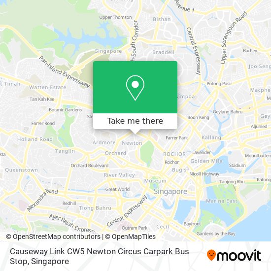 Causeway Link CW5 Newton Circus Carpark Bus Stop地图