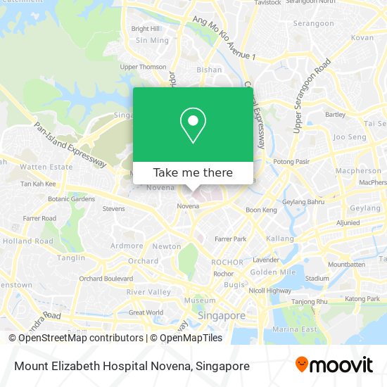 Mount Elizabeth Hospital Novena map