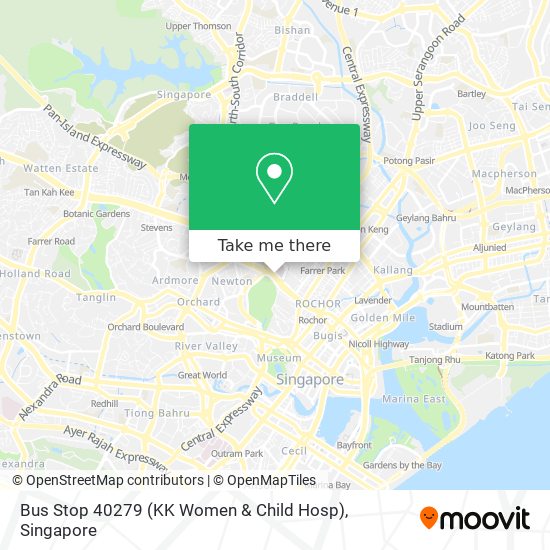Bus Stop 40279 (KK Women & Child Hosp) map