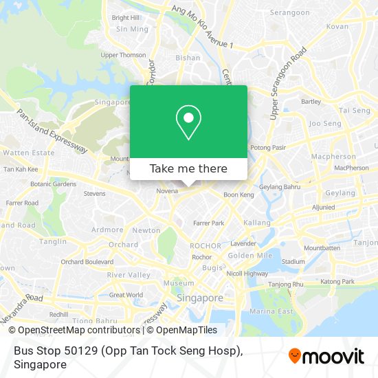 Bus Stop 50129 (Opp Tan Tock Seng Hosp) map