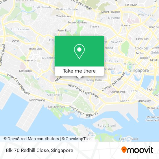 Blk 70 Redhill Close地图