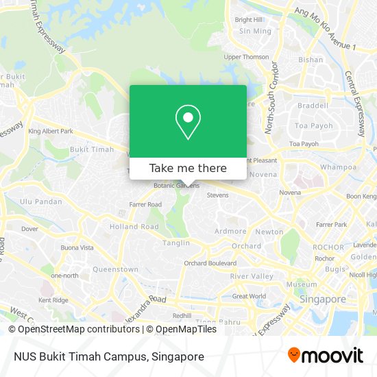 NUS Bukit Timah Campus map