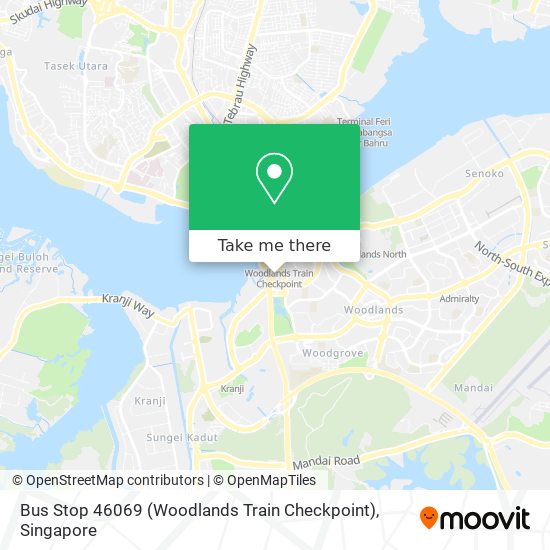 Bus Stop 46069 (Woodlands Train Checkpoint) map