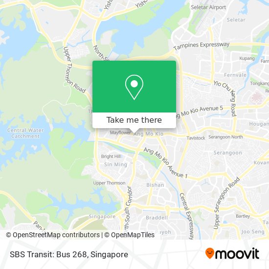 SBS Transit: Bus 268 map