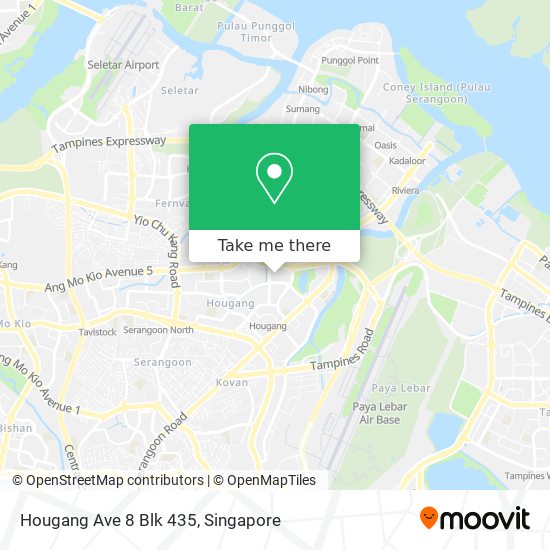 Hougang Ave 8 Blk 435 map