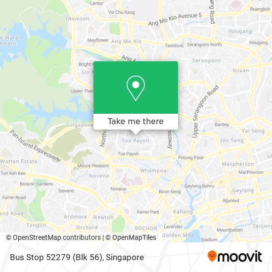 Bus Stop 52279 (Blk 56) map