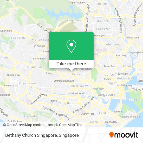 Bethany Church Singapore map