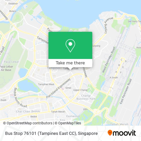 Bus Stop 76101 (Tampines East CC)地图