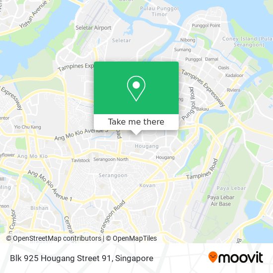 Blk 925 Hougang Street 91 map