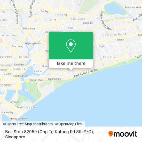 Bus Stop 82059 (Opp Tg Katong Rd Sth P / G)地图