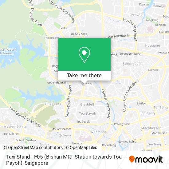 Taxi Stand - F05 (Bishan MRT Station towards Toa Payoh)地图