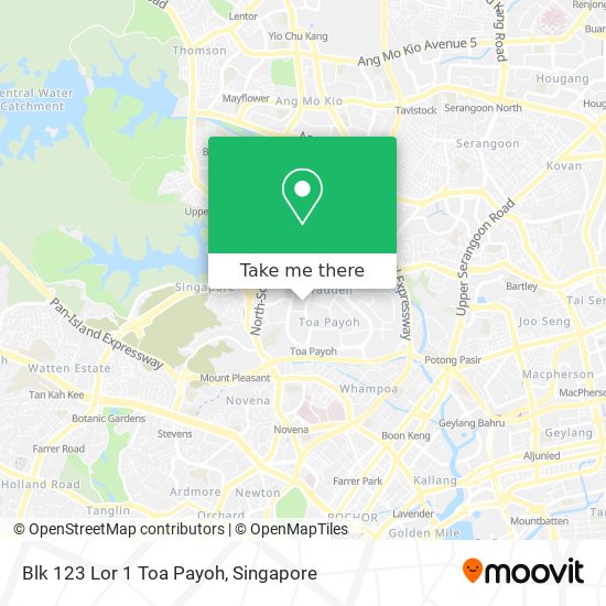 Blk 123 Lor 1 Toa Payoh map