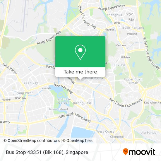 Bus Stop 43351 (Blk 168) map