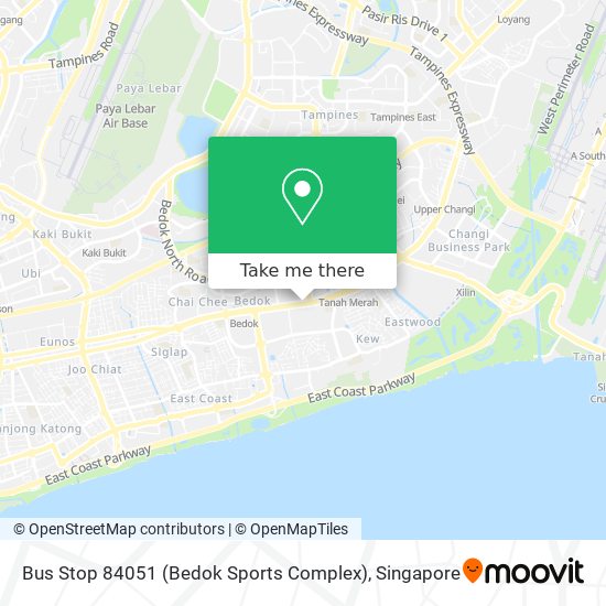 Bus Stop 84051 (Bedok Sports Complex) map