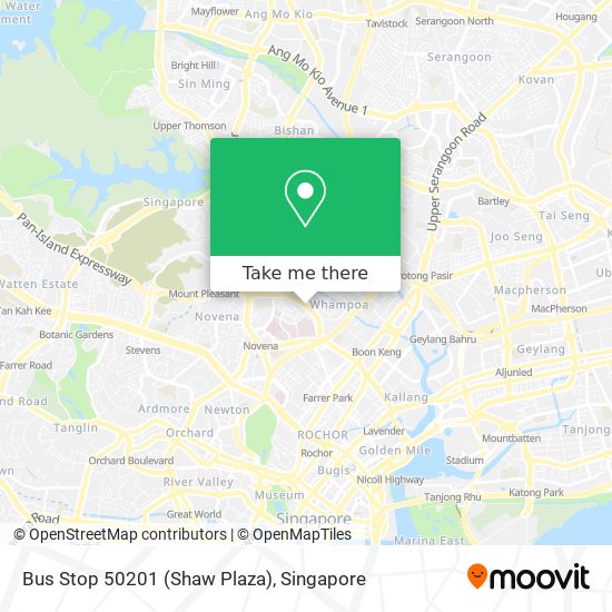 Bus Stop 50201 (Shaw Plaza) map