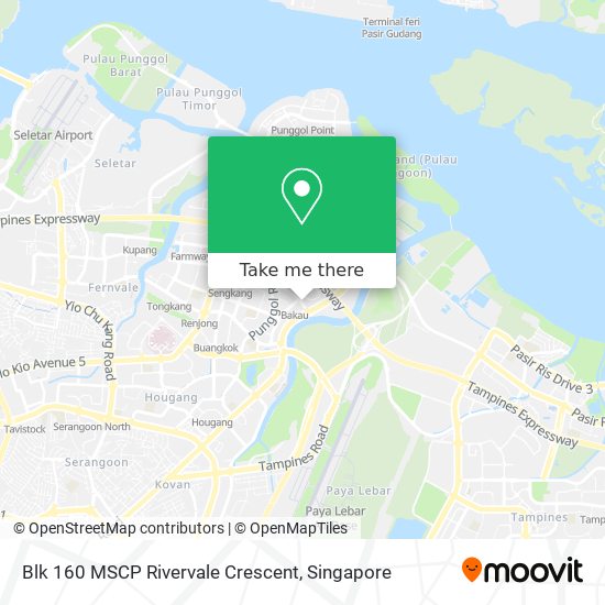 Blk 160 MSCP Rivervale Crescent地图