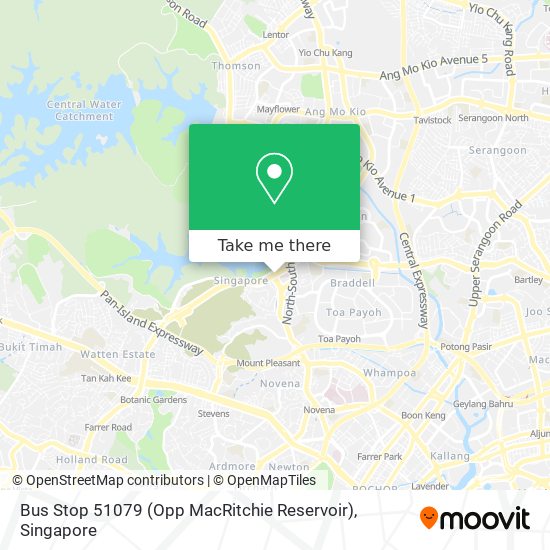 Bus Stop 51079 (Opp MacRitchie Reservoir)地图