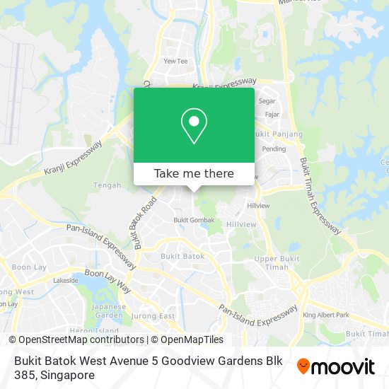 Bukit Batok West Avenue 5 Goodview Gardens Blk 385 map