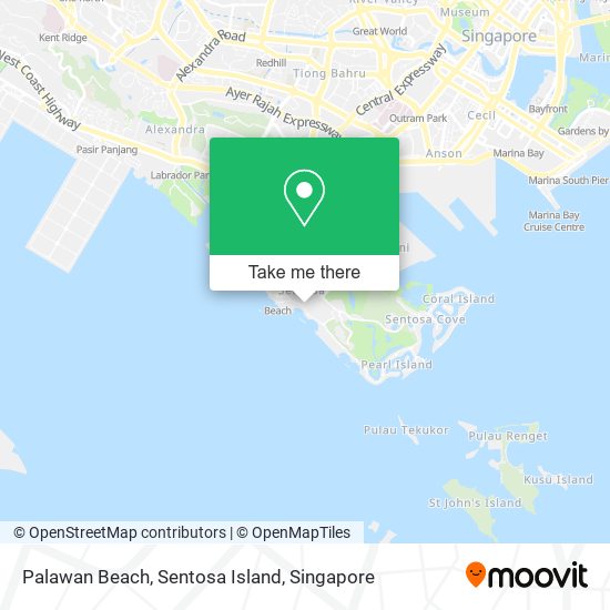 Palawan Beach, Sentosa Island map